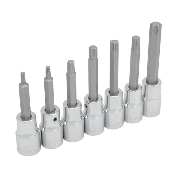 1/2" Drive Socket Set, Torx(R), 7 pcs